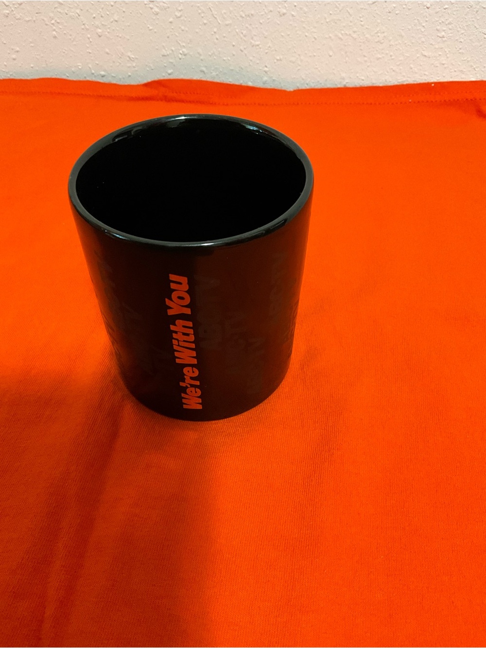 Vintage 1984 ABC-TV We're With You Promo Mug Staffordshire England Black